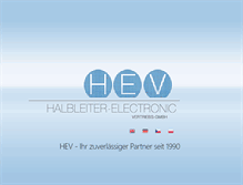 Tablet Screenshot of hev-electronic.com